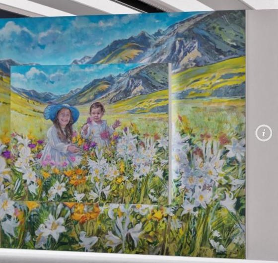 Detail of a painting inside the virtual museum